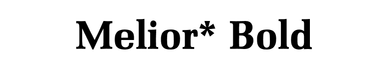 Melior* Bold font preview