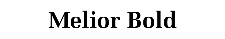 Melior Bold font preview