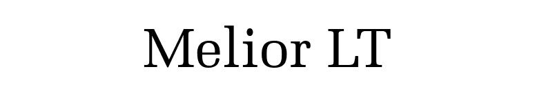 Melior LT font preview