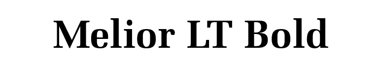 Melior LT Bold font preview