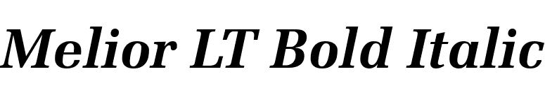 Melior LT Bold Italic font preview