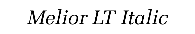 Melior LT Italic font preview