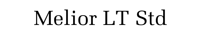 Melior LT Std font preview