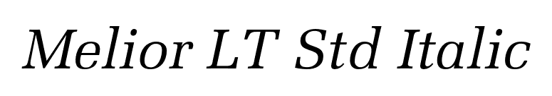 Melior LT Std Italic font preview