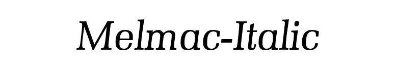 Melmac-Italic font preview