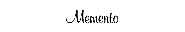 Memento font preview