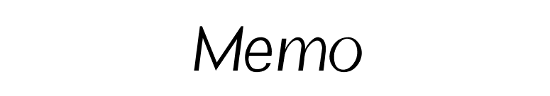 Memo font preview