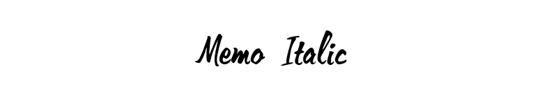 Memo Italic font preview