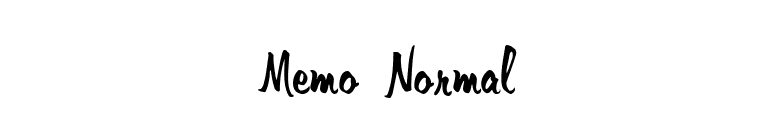 Memo Normal font preview