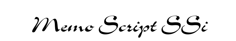Memo Script SSi font preview