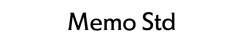 Memo Std font preview