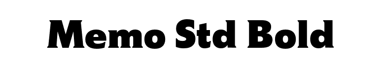 Memo Std Bold font preview