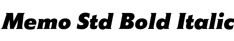 Memo Std Bold Italic font preview