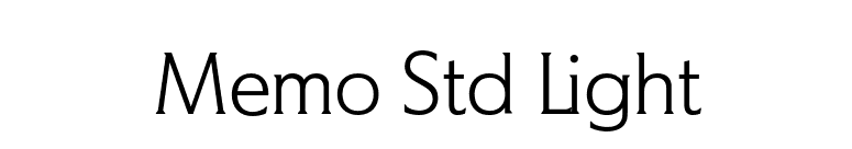 Memo Std Light font preview