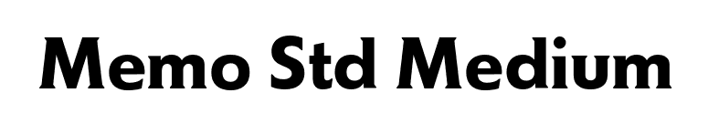 Memo Std Medium font preview