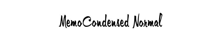 MemoCondensed Normal font preview