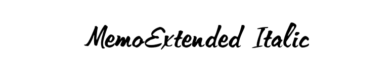 MemoExtended Italic font preview