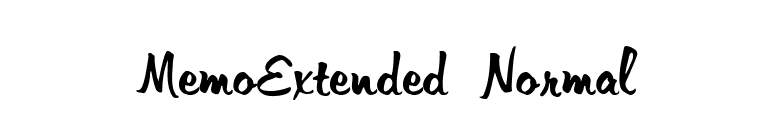 MemoExtended Normal font preview
