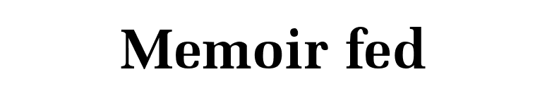 Memoir fed font preview