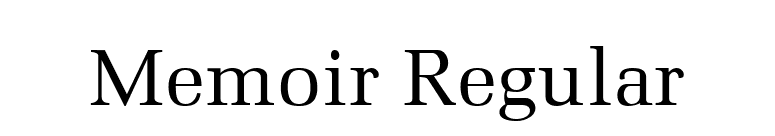 Memoir Regular font preview