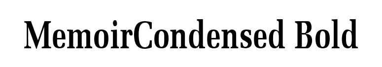 MemoirCondensed Bold font preview