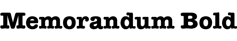 Memorandum Bold font preview