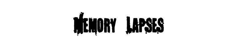Memory Lapses font preview