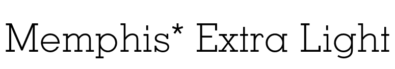 Memphis* Extra Light font preview