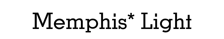 Memphis* Light font preview