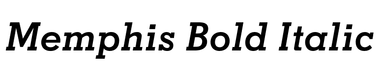 Memphis Bold Italic font preview