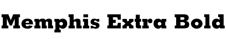 Memphis Extra Bold font preview