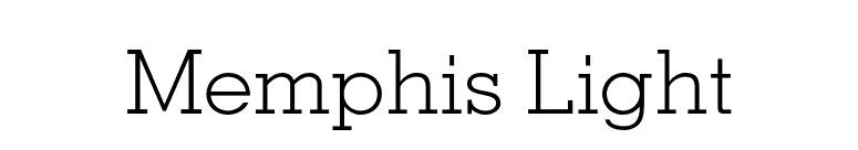 Memphis Light font preview