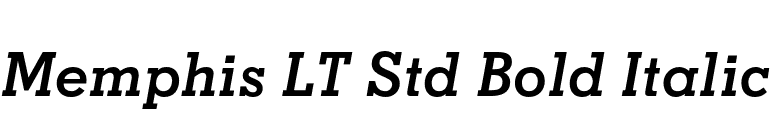 Memphis LT Std Bold Italic font preview