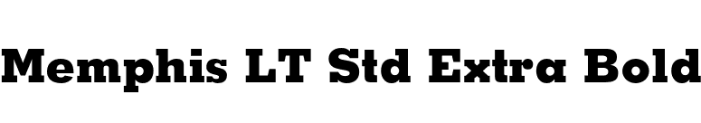 Memphis LT Std Extra Bold font preview