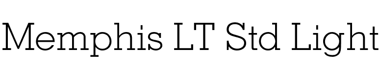 Memphis LT Std Light font preview
