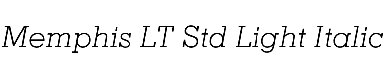 Memphis LT Std Light Italic font preview