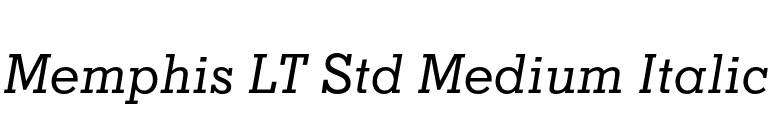 Memphis LT Std Medium Italic font preview