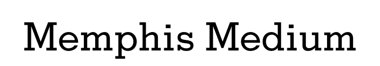 Memphis Medium font preview