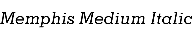 Memphis Medium Italic font preview