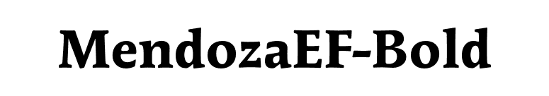 MendozaEF-Bold font preview