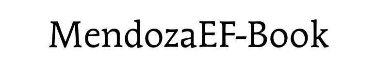 MendozaEF-Book font preview