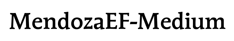 MendozaEF-Medium font preview