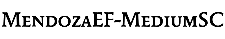 MendozaEF-MediumSC font preview