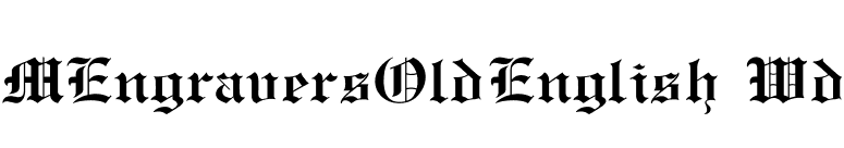 MEngraversOldEnglish Wd font preview
