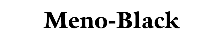 Meno-Black font preview