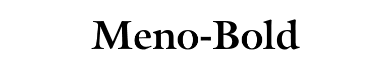 Meno-Bold font preview