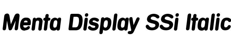 Menta Display SSi Italic font preview