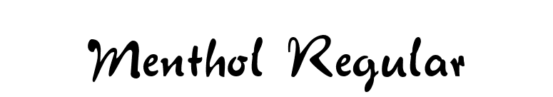 Menthol Regular font preview