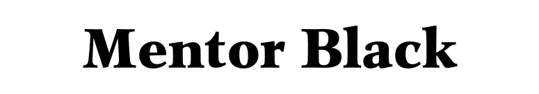 Mentor Black font preview