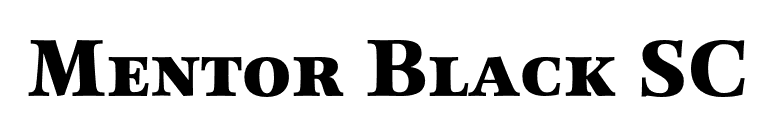 Mentor Black SC font preview